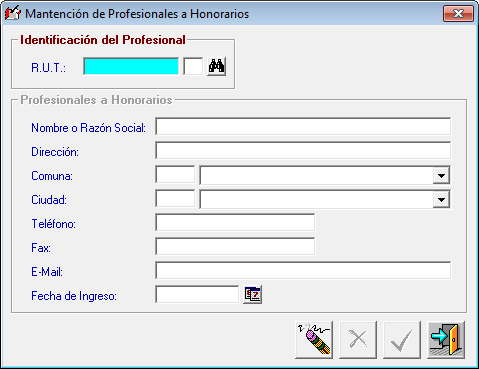 mantencion de profesionales