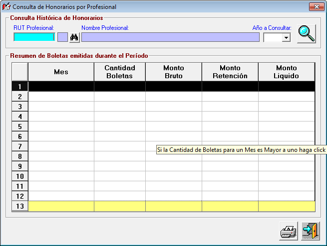 consulta de horarios profesional